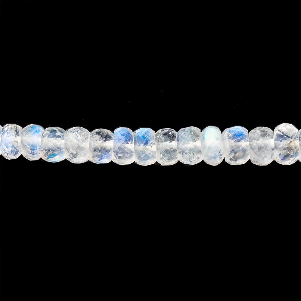 3-5mm Rainbow Moonstone Faceted Rondelle Beads 16 inch 166 pieces - Beadsofcambay.com