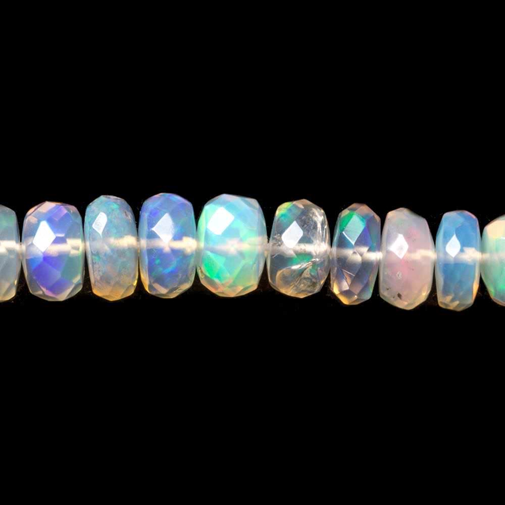 3 - 7mm Golden Ethiopian Opal Faceted Rondelle Beads 162 pieces AA Grade - Beadsofcambay.com