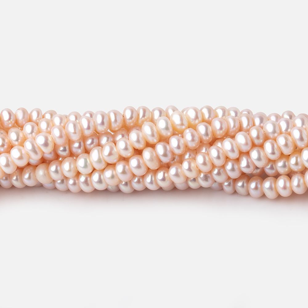 3.5mm Peach Center Drilled Freshwater Pearls 15 inch 139 pieces AA - Beadsofcambay.com