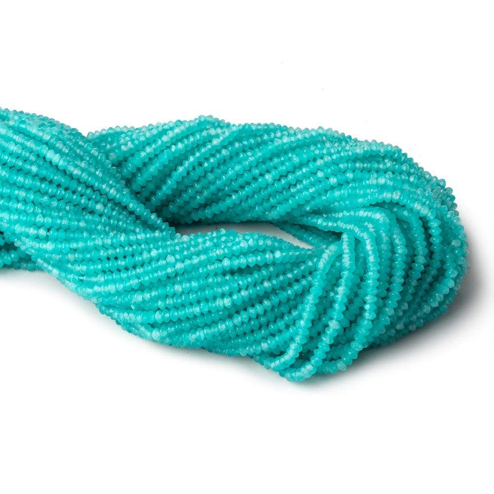 3mm Amazonite Micro Faceted Disc Rondelle Beads 13 inch 165 pieces - Beadsofcambay.com