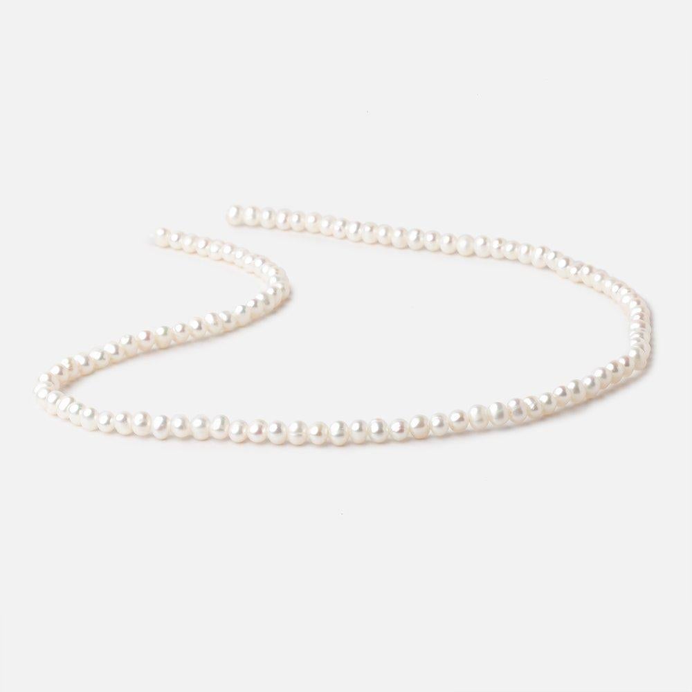 3mm Creamy White Off Round Freshwater Pearls 15 inch 168 pieces - Beadsofcambay.com