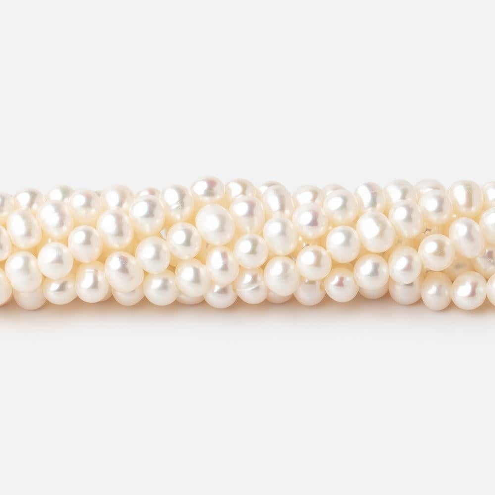 3mm Creamy White Off Round Freshwater Pearls 15 inch 168 pieces - Beadsofcambay.com