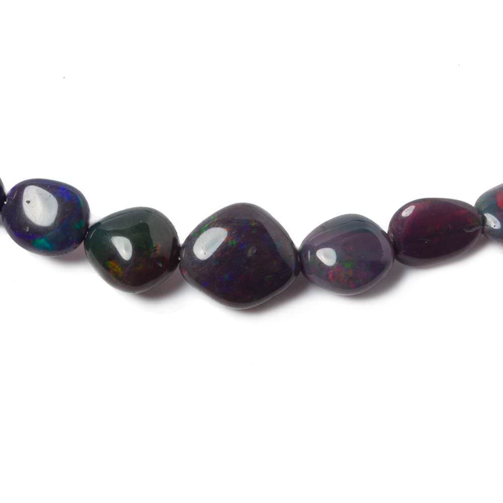 4 - 12mm Ethiopian Wollo Black Opal Plain Nugget Beads 60 pieces AA Grade - Beadsofcambay.com