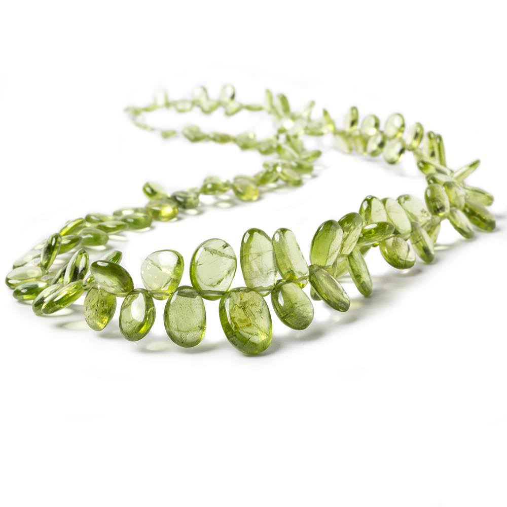 4-12mm Peridot Top Drill Plain Slice 17 inch 115 pieces - Beadsofcambay.com