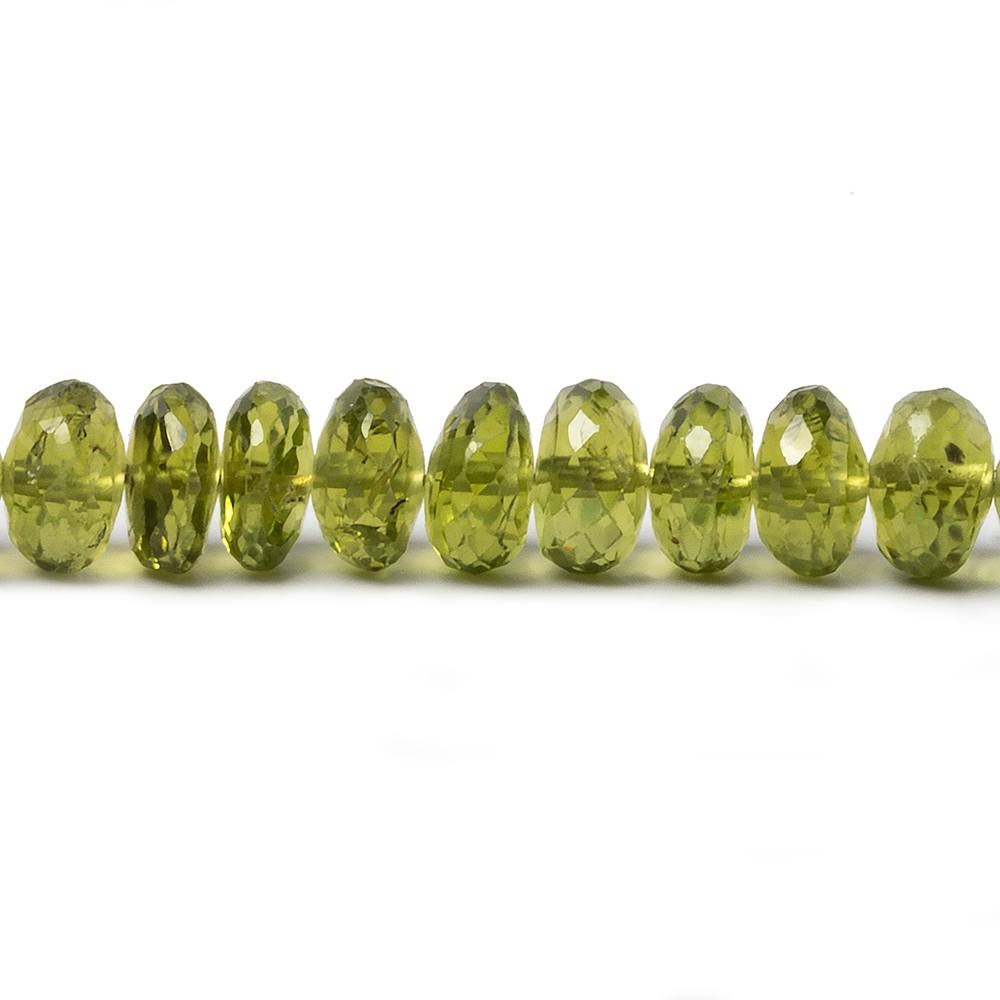 4-6.5mm Afghani Peridot faceted rondelles 18 inch 133 beads AAA - Beadsofcambay.com