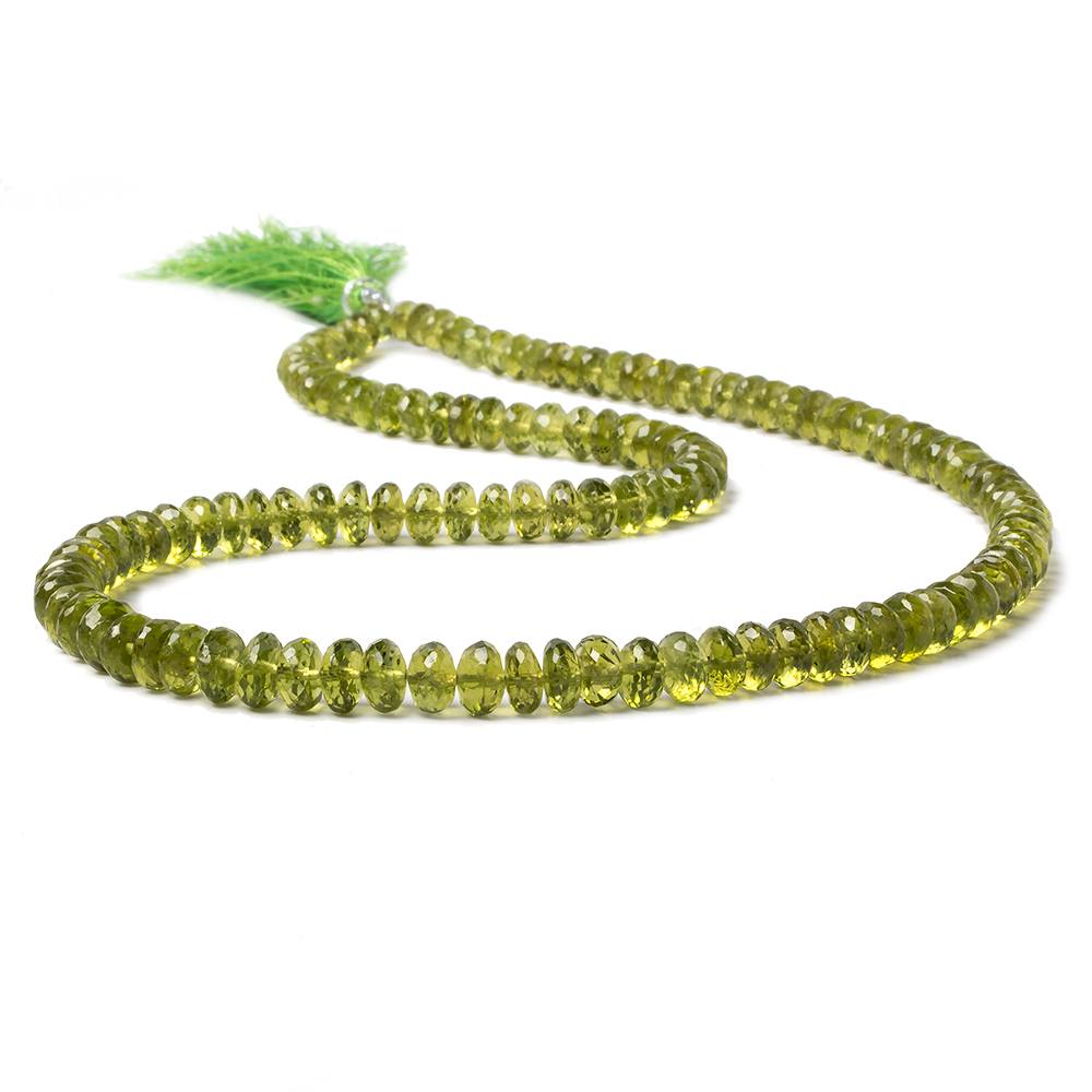 4-6.5mm Afghani Peridot faceted rondelles 18 inch 133 beads AAA - Beadsofcambay.com