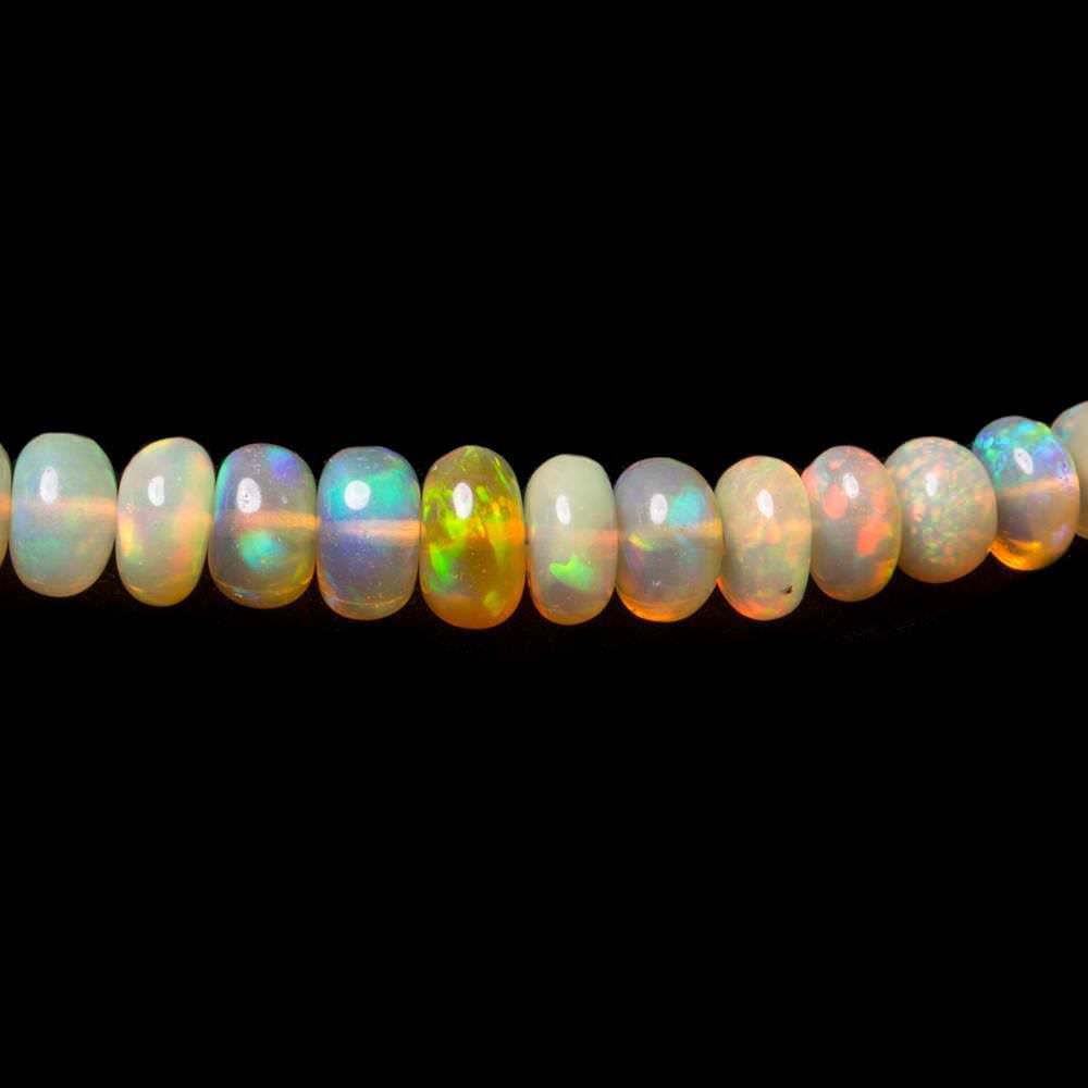 4 - 6mm Ethiopian Golden Opal Plain Rondelle Beads 15 inch 164 pieces - Beadsofcambay.com