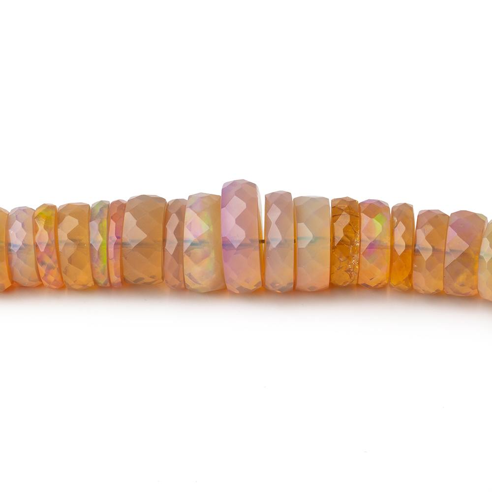 4-9.5mm Golden Ethiopian Opal Faceted Heshi Beads 18 inch 248 pieces AAA - Beadsofcambay.com