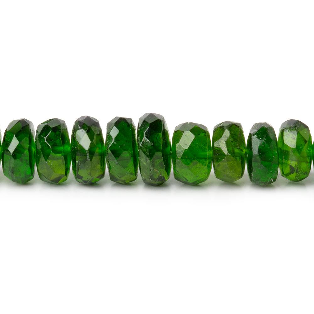 16 Inch,Very-Very,Finest Quality,Gorgeous Item, AAA CHROME DIOPSIDE Micro Faceted Rondells, 16 inches Long Strand, 3.5 outlet -4.5mm Best Price