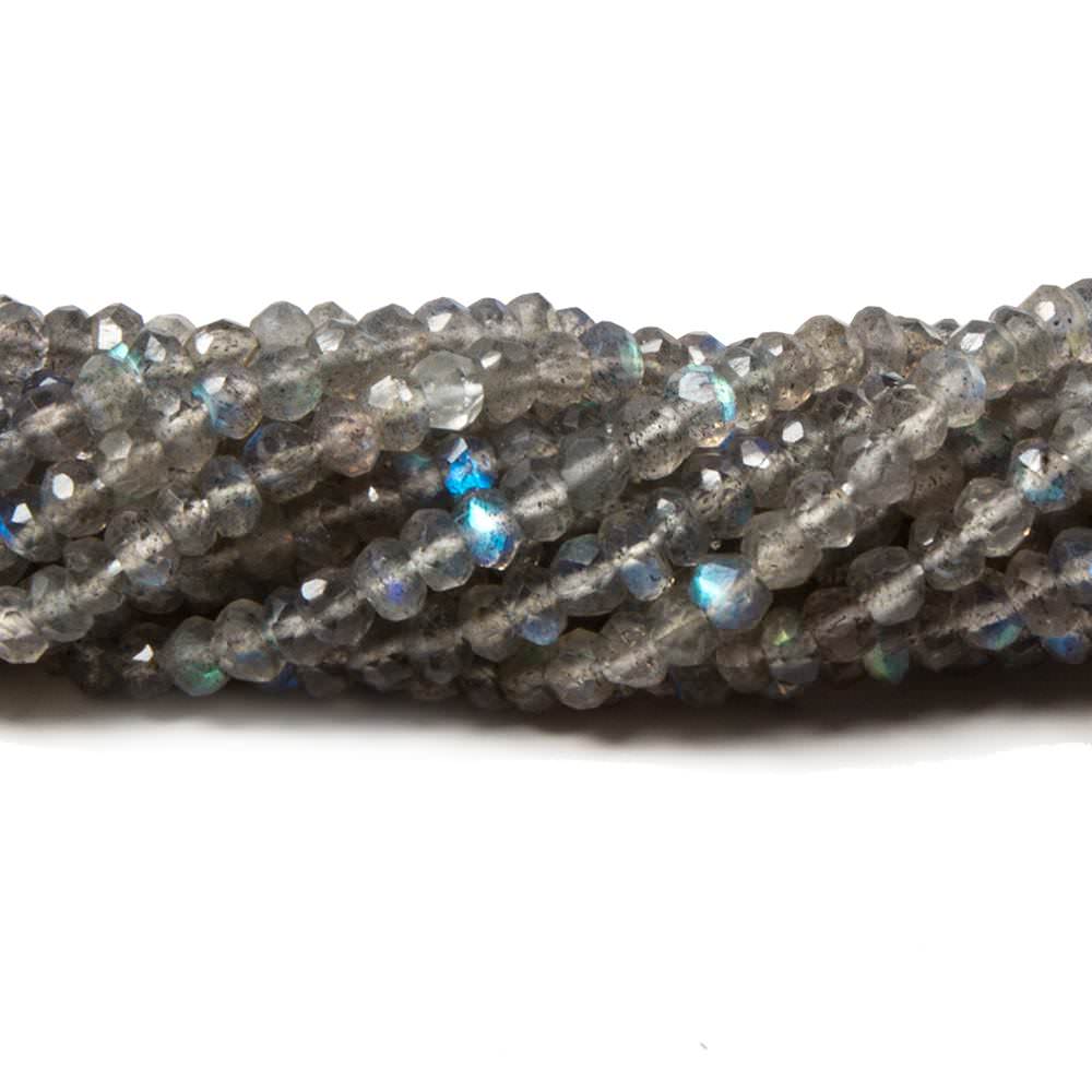 4mm Light Labradorite Faceted Rondelle Beads 13 inch 138 pieces - Beadsofcambay.com