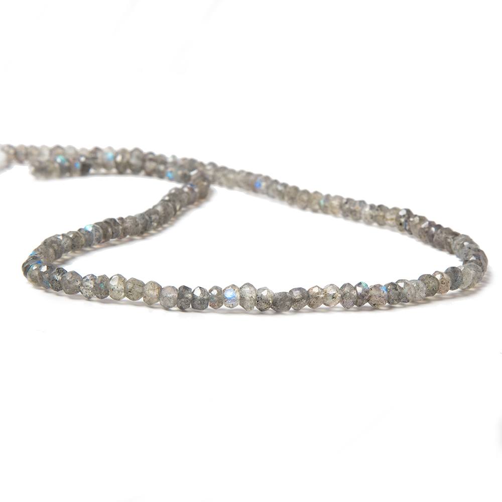 4mm Light Labradorite Faceted Rondelle Beads 13 inch 138 pieces - Beadsofcambay.com