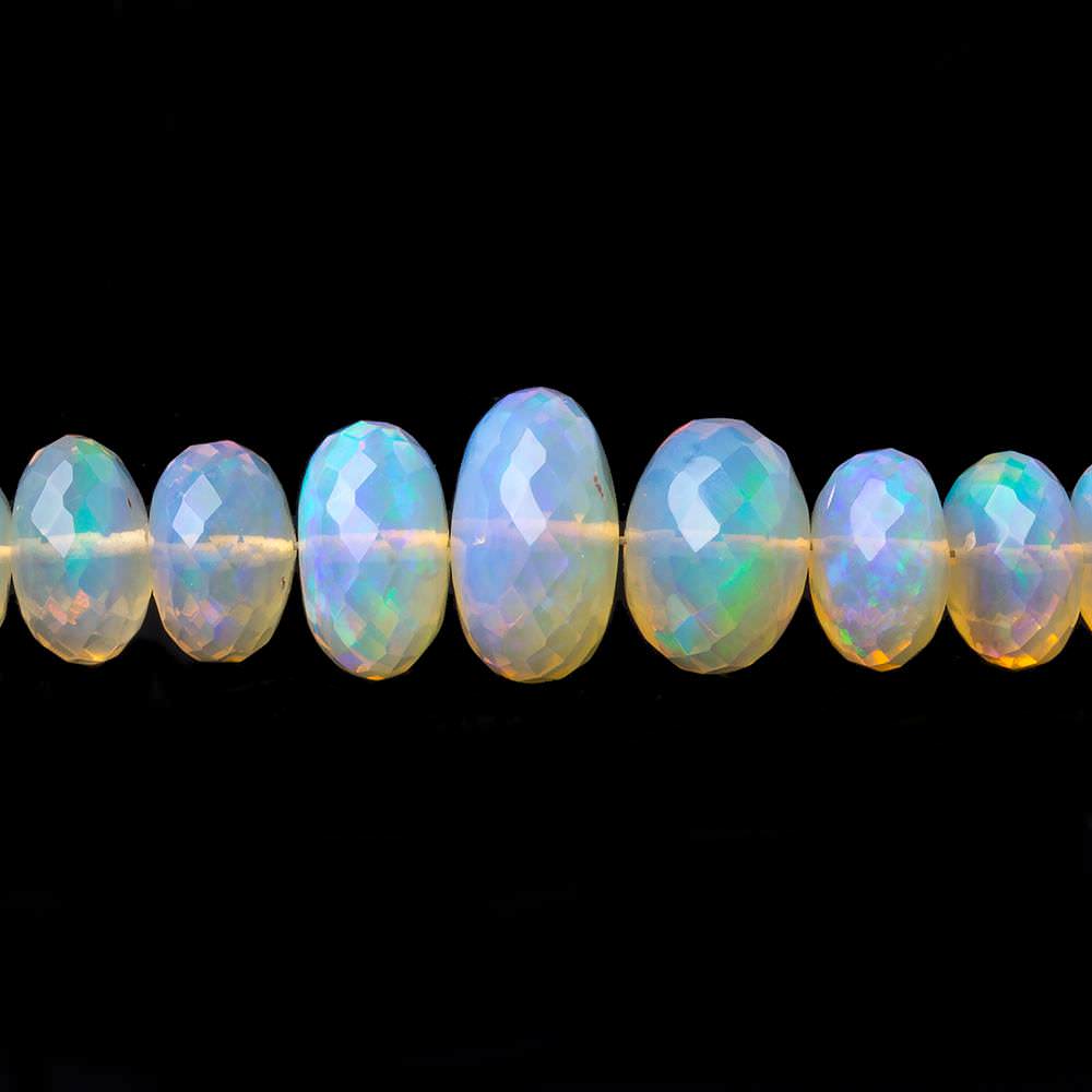 5-12mm Golden Ethiopian Opal faceted rondelle beads 16.5 inch 110 pieces - Beadsofcambay.com