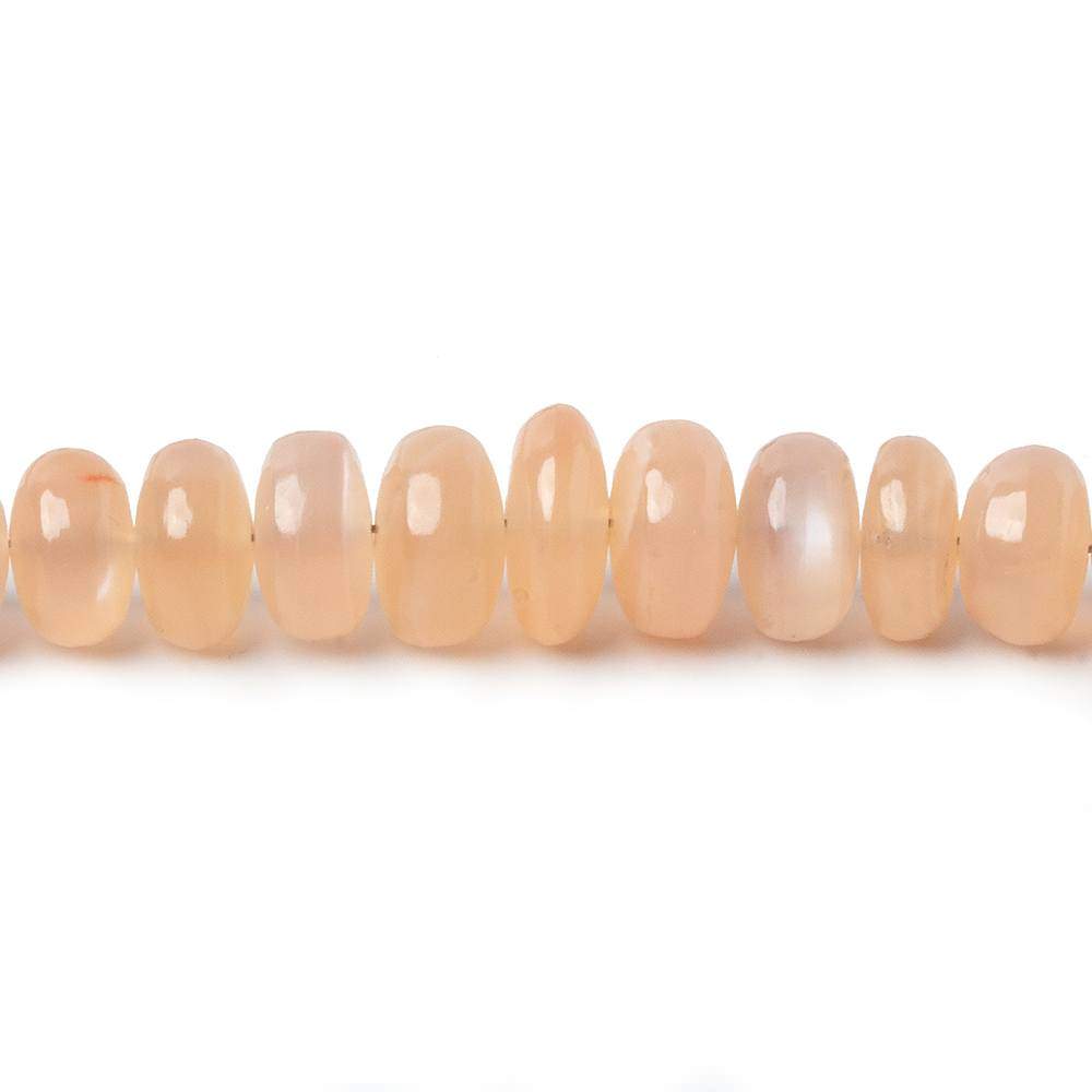 5-8mm Angel Skin Peach Moonstone plain rondelle beads 18 inches 125 pieces - Beadsofcambay.com