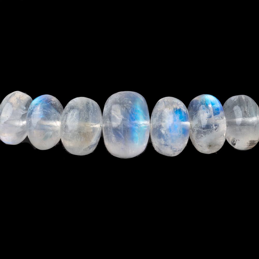 5-9mm Rainbow Moonstone Plain Rondelle Beads 18 inch 110 pieces - Beadsofcambay.com