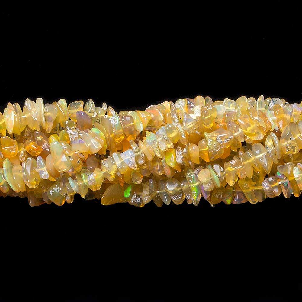 5mm Ethiopian Golden Opal Plain Chip Beads 13 inches 180 pcs - Beadsofcambay.com