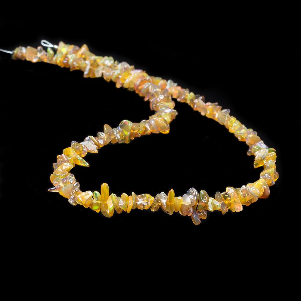 5mm Ethiopian Golden Opal Plain Chip Beads 13 inches 180 pcs - Beadsofcambay.com