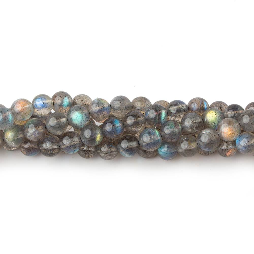 5mm Labradorite plain round beads 16 inch 80 pieces AA - Beadsofcambay.com