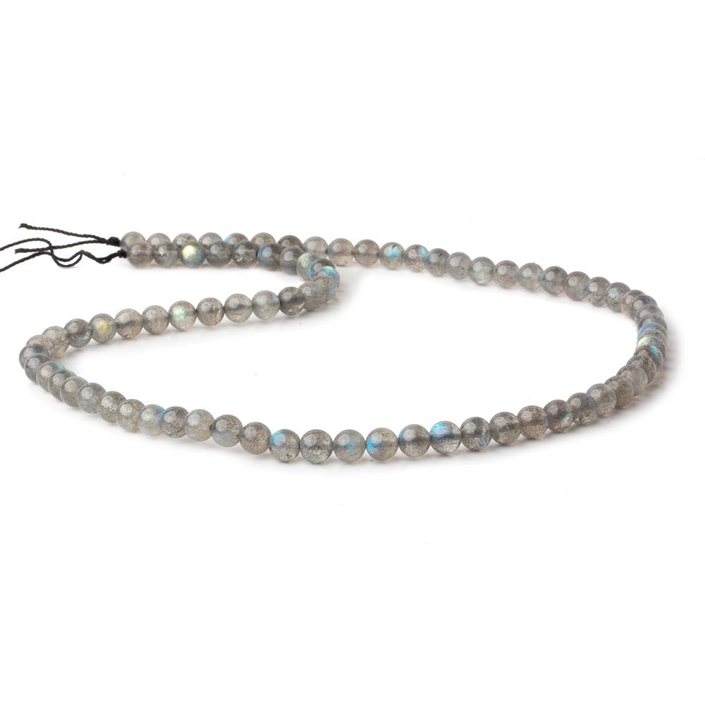 5mm Labradorite plain round beads 16 inch 80 pieces AA - Beadsofcambay.com