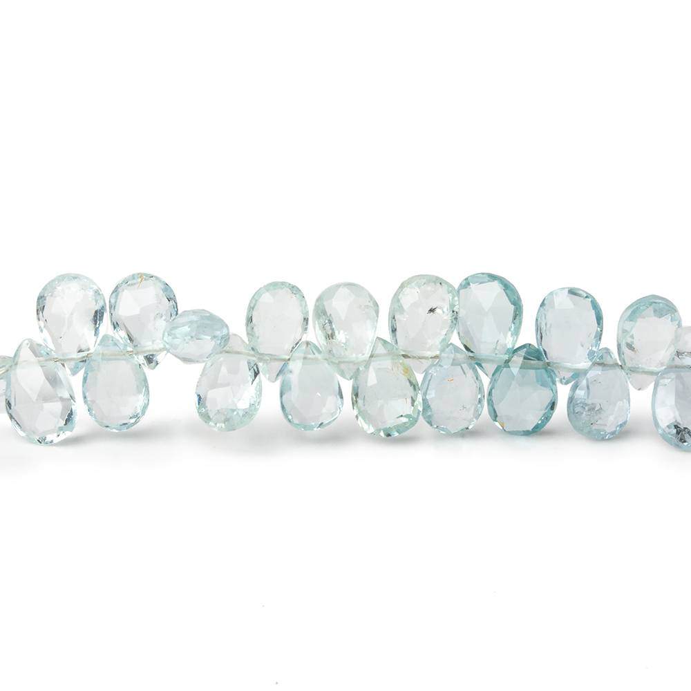 White Topaz 9x7mm outlet Faceted Pear Shaped Briolettes 8