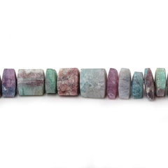 5-6mm Multi Color Tourmaline Plain Tube Beads 14 inch 57 pieces