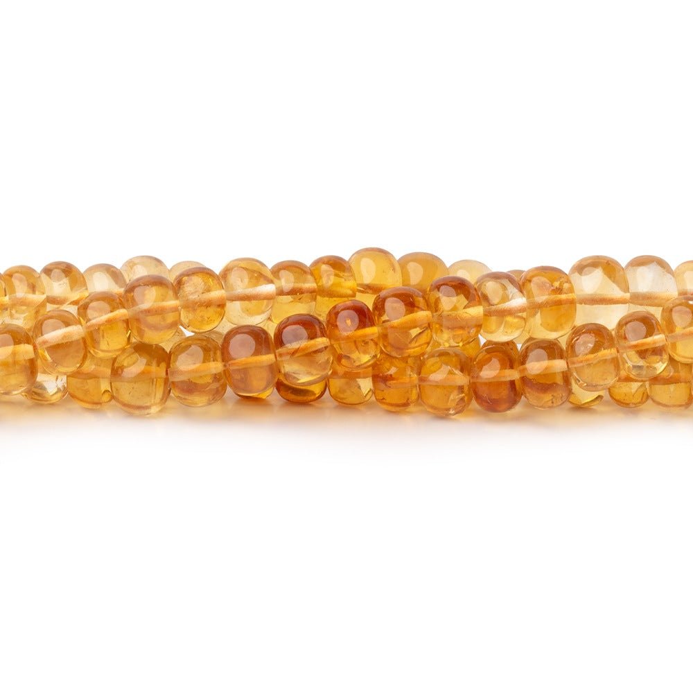 Natural Golden popular Yellow Citrine Faceted Rondelle Beads- 3MM to 5.5MM Beads- Yellow Citrine Gemstone Beads- 13