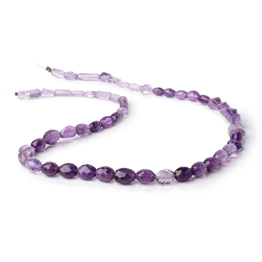 6x4-11x7mm Shaded Amethyst Multiple Shaped Beads 16 inch 53 pieces - Beadsofcambay.com