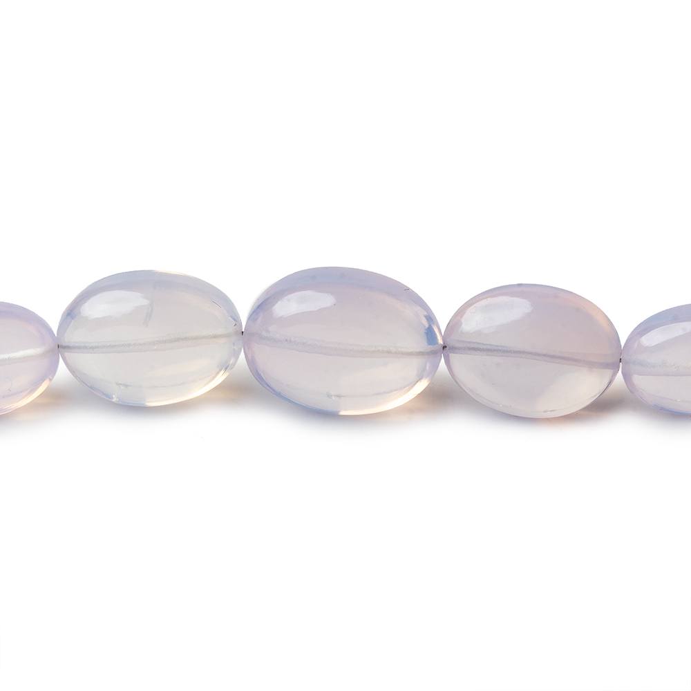 8x6-12x9mm Lavender Opal straight drilled plain ovals 20 inch 51 beads AA 1mm hole - Beadsofcambay.com