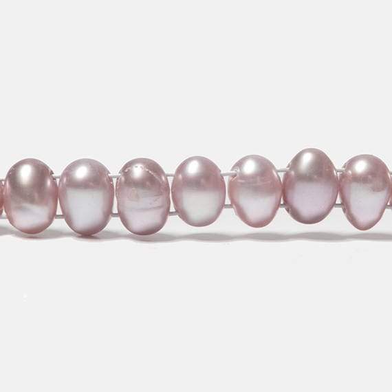 7x5mm Ice Pink Double Drilled Oval Freshwater Pearls 15.5 inch 76 pieces - Beadsofcambay.com