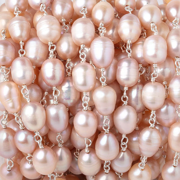 Hand link potato pearl chain necklace – Barb McSweeney Jewelry