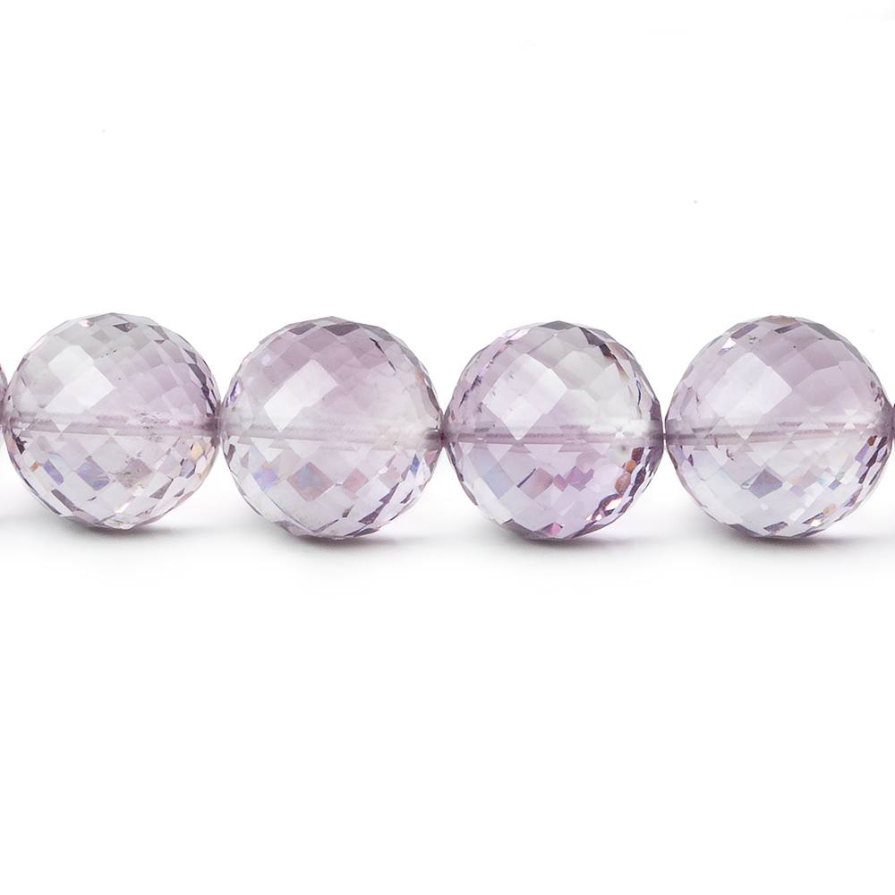 9-10.5mm Pink Amethsyt Faceted Round Beads 16 inch 43 pieces AAA - Beadsofcambay.com