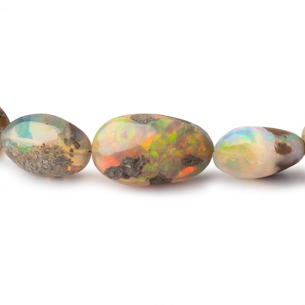 9.5x9-24x15mm Golden Ethiopian Opal Plain Nugget Beads 20 inch 39 pieces AA - Beadsofcambay.com