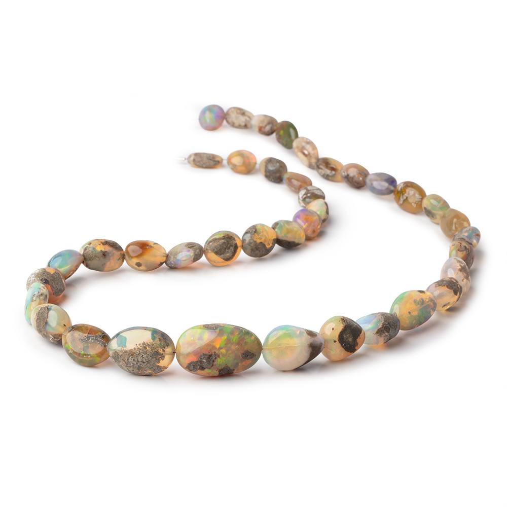 9.5x9-24x15mm Golden Ethiopian Opal Plain Nugget Beads 20 inch 39 pieces AA - Beadsofcambay.com