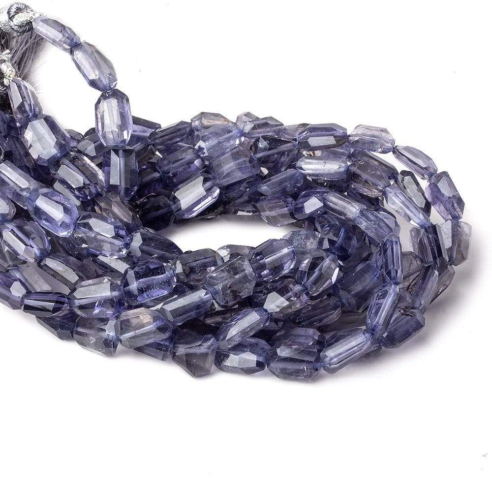 9x7mm Iolite Faceted Faceted Nuggets 8 inch 22 beads - Beadsofcambay.com