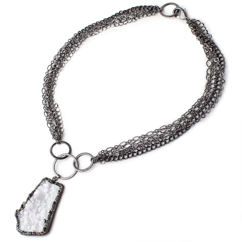 Sparkling Black Gold Drusy Necklace - Beadsofcambay.com