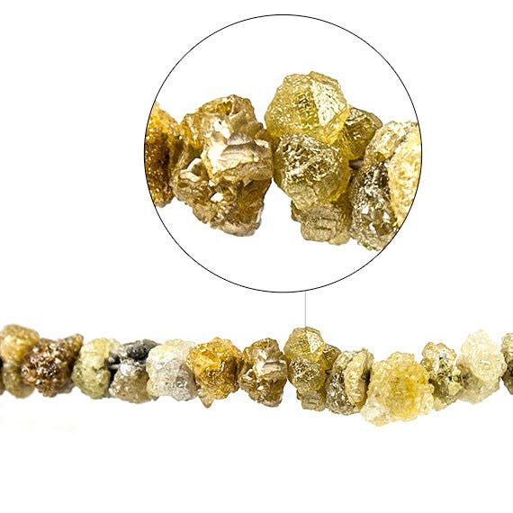 Yellow Raw Diamond Unfaceted Nugget Beads - Beadsofcambay.com